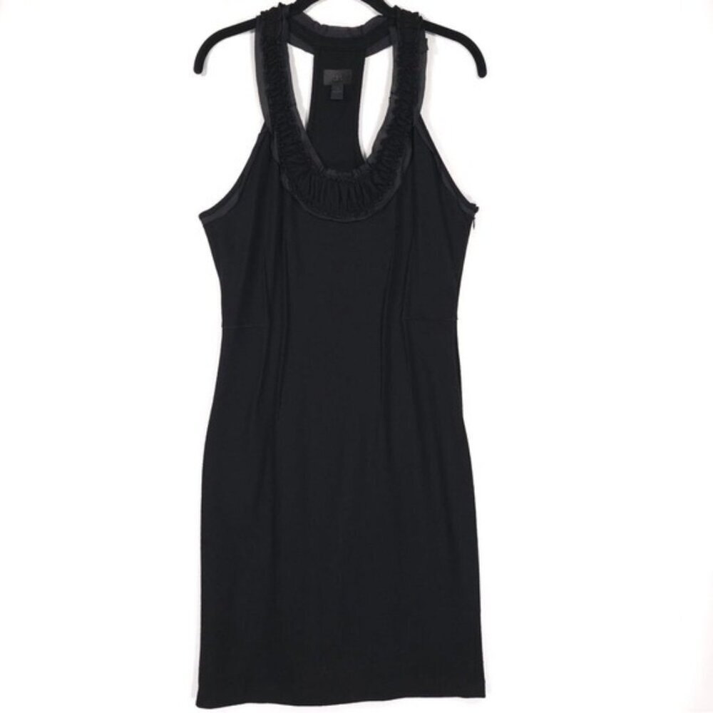 BR BANANA REPUBLIC 100% WOOL Perfect Little Black Dress Size 10 Monogram Black